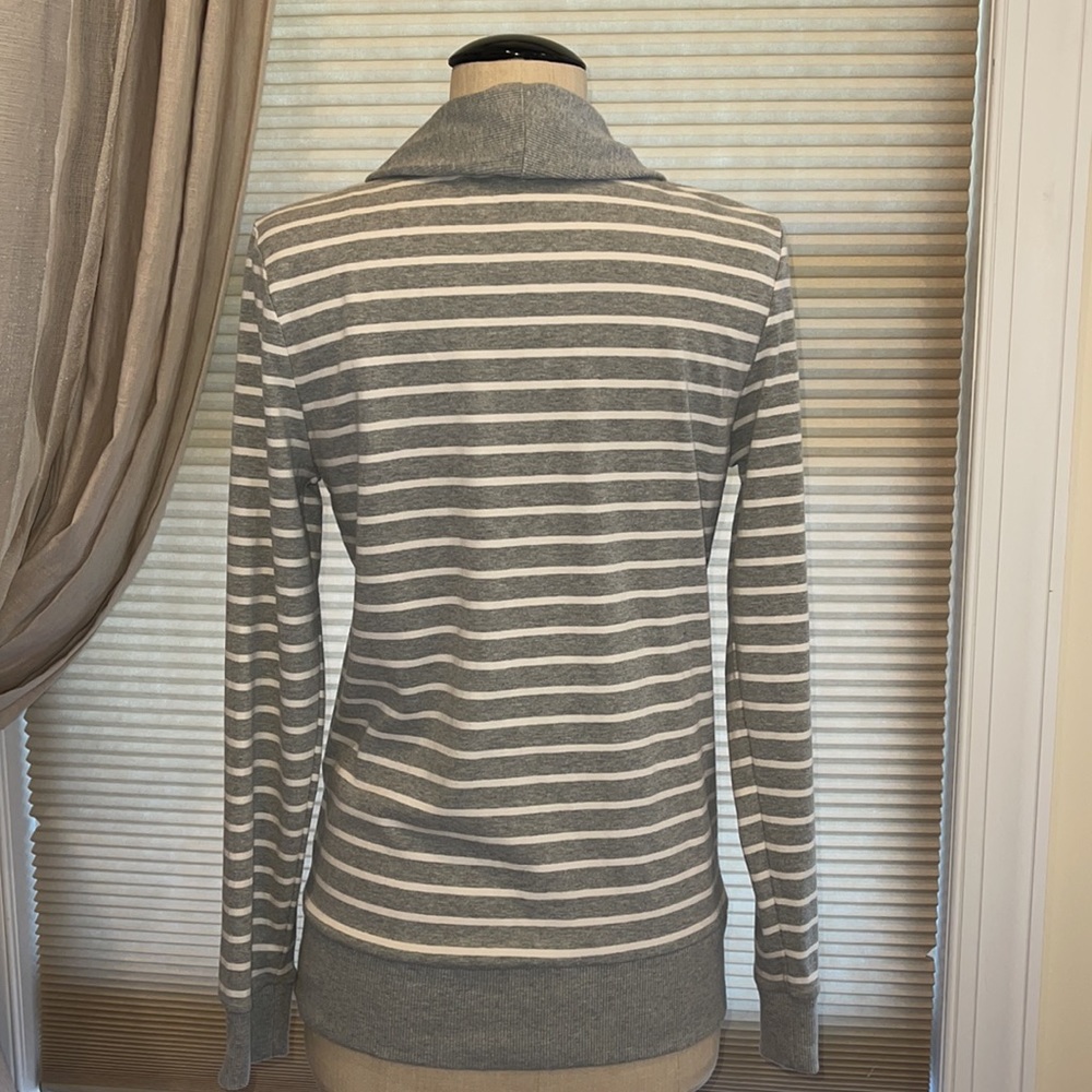 Banana Republic Striped Shawl Collar Sweatshirt - Picture 3 of 6